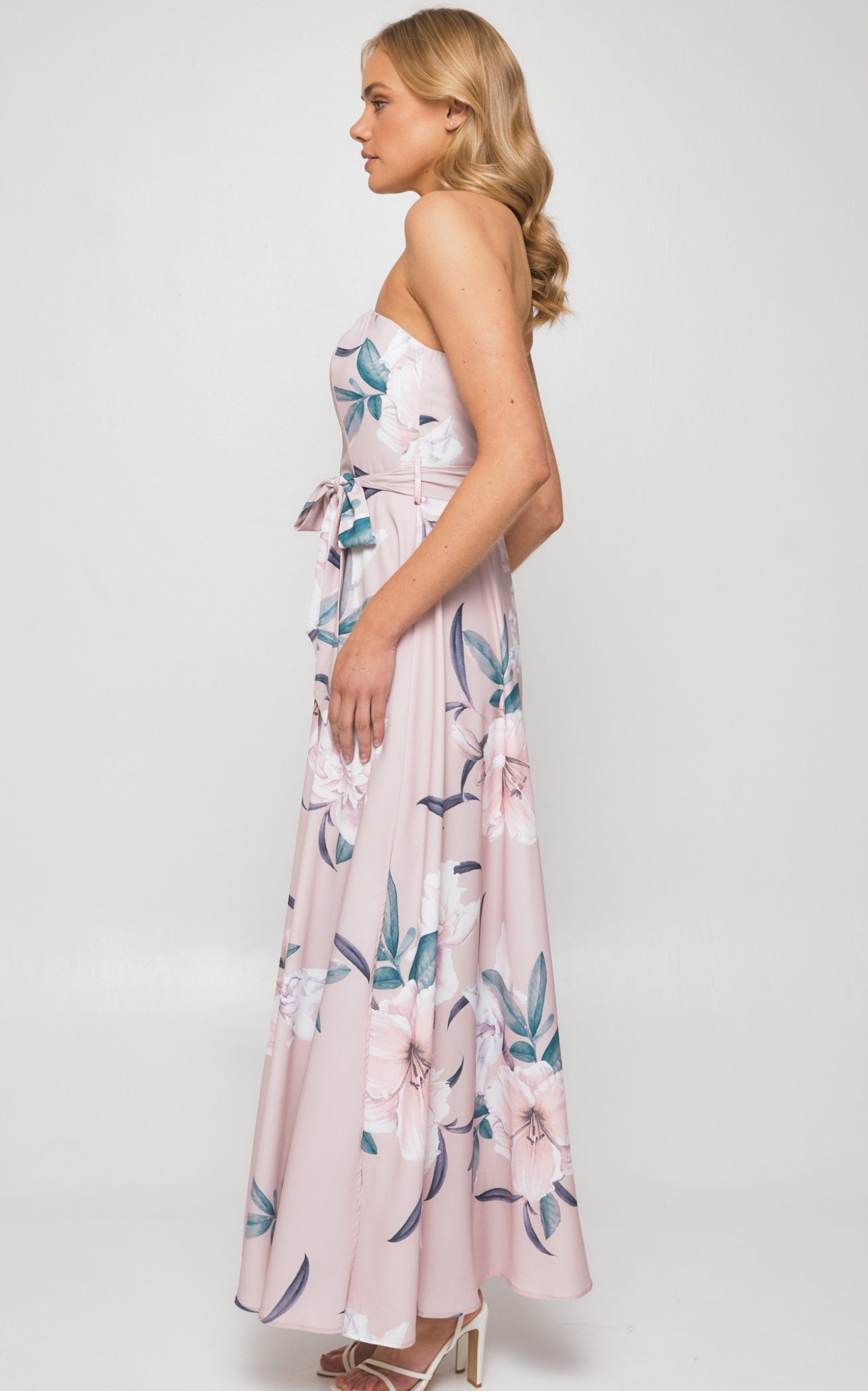 Charlotte Strapless Maxi Floral Dress
