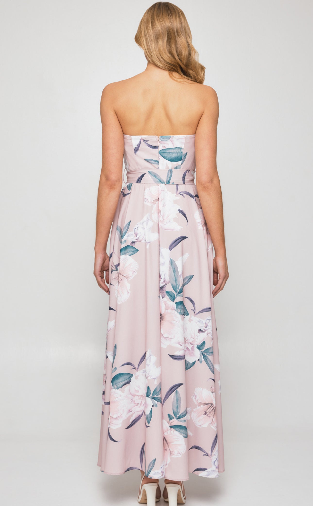 Charlotte Strapless Maxi Floral Dress