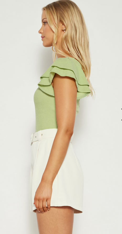Ariel Double Ruffle Sleeve Bodysuit