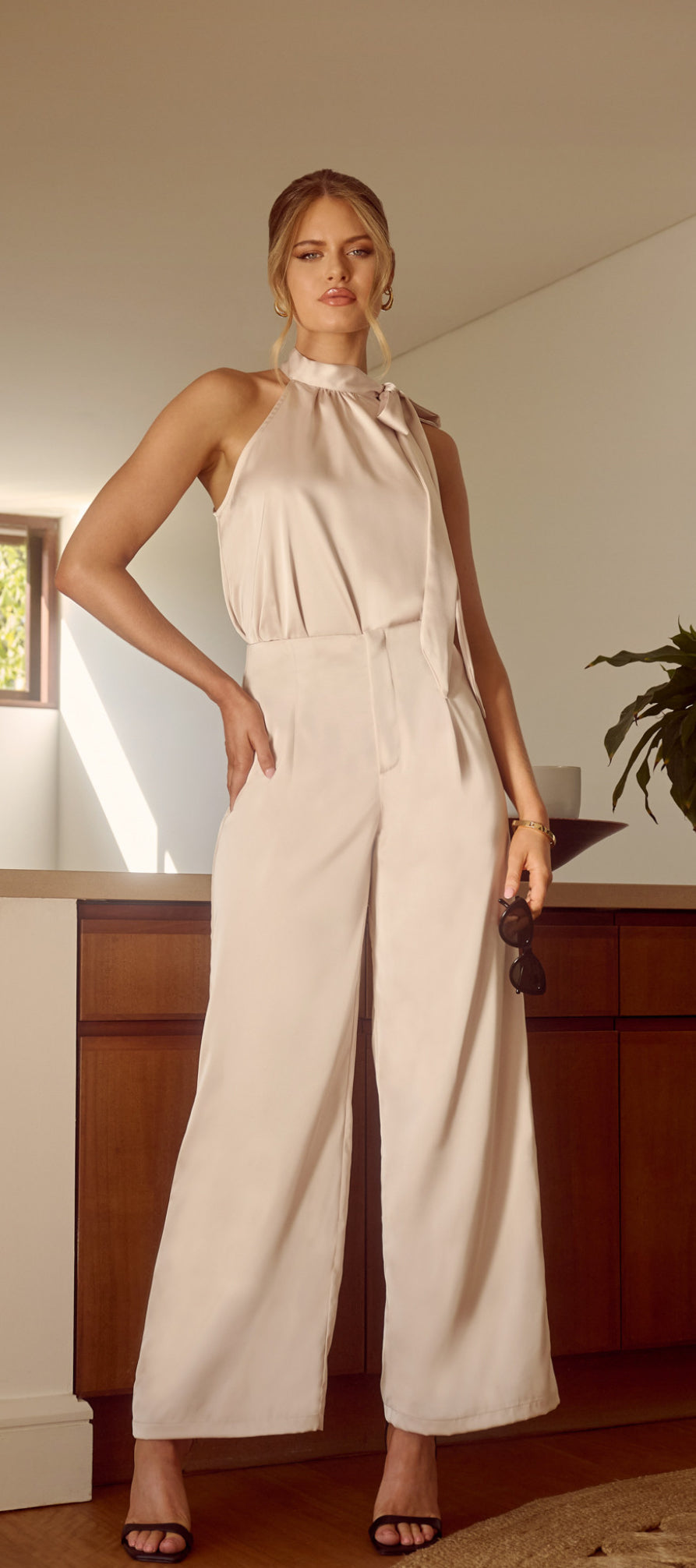 Ella Bow Detailed Satin Top