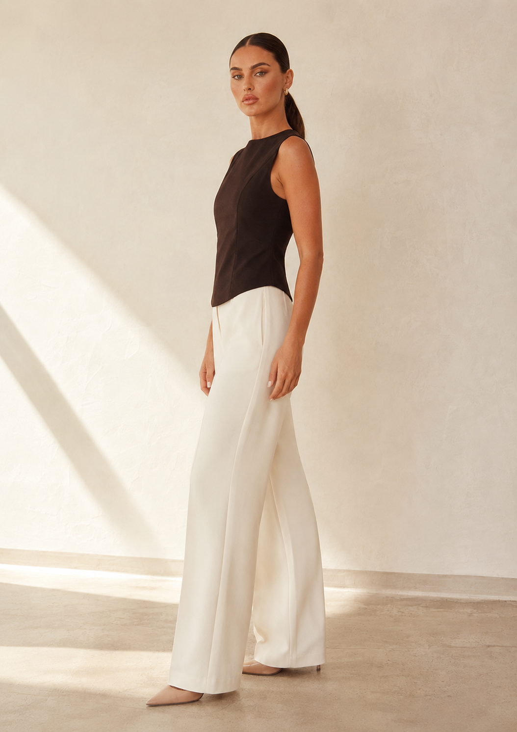Ellie Top | Black Sleeveless Fitted Corset Top
