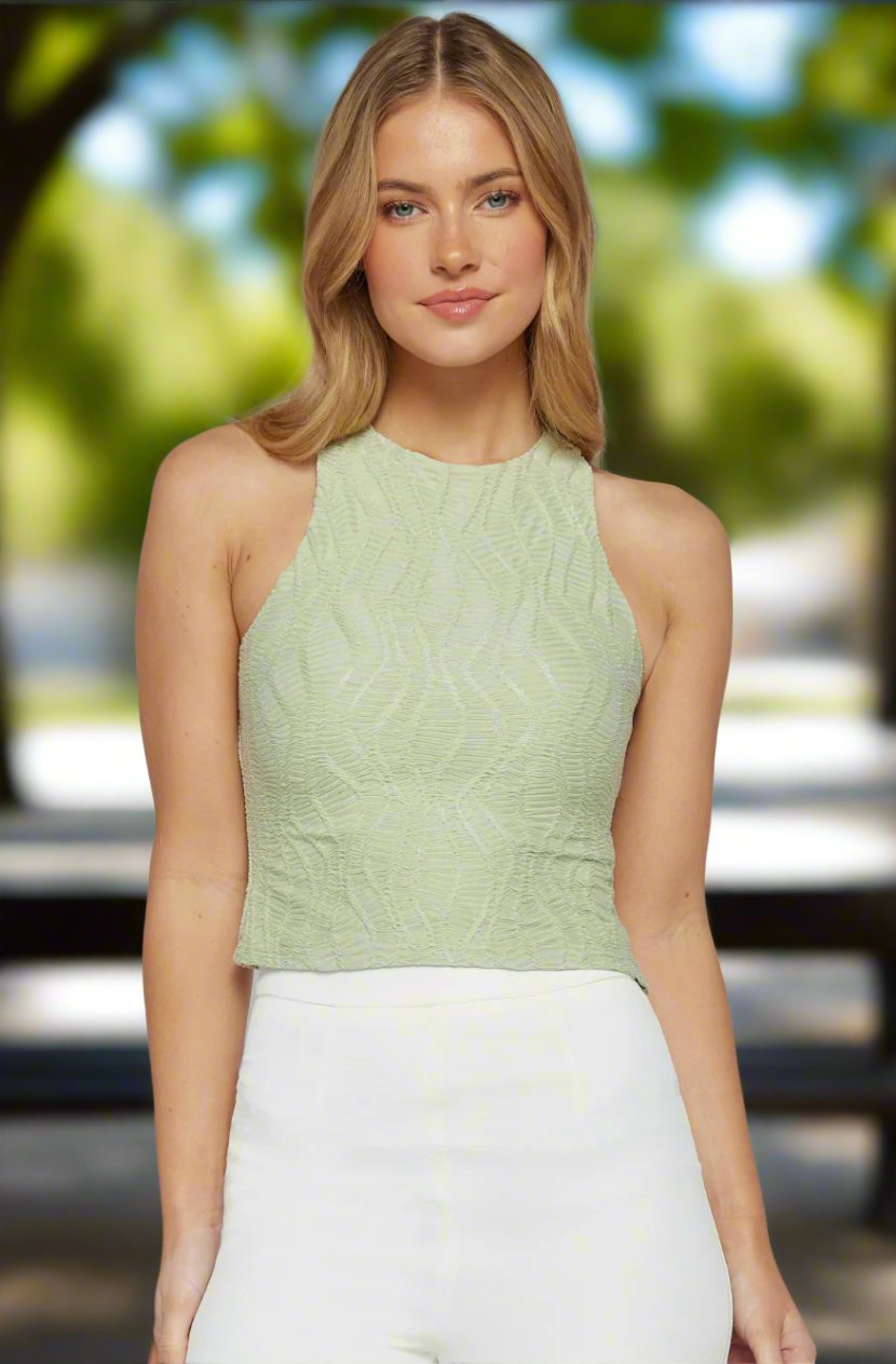 Mia Textured Jersey Top